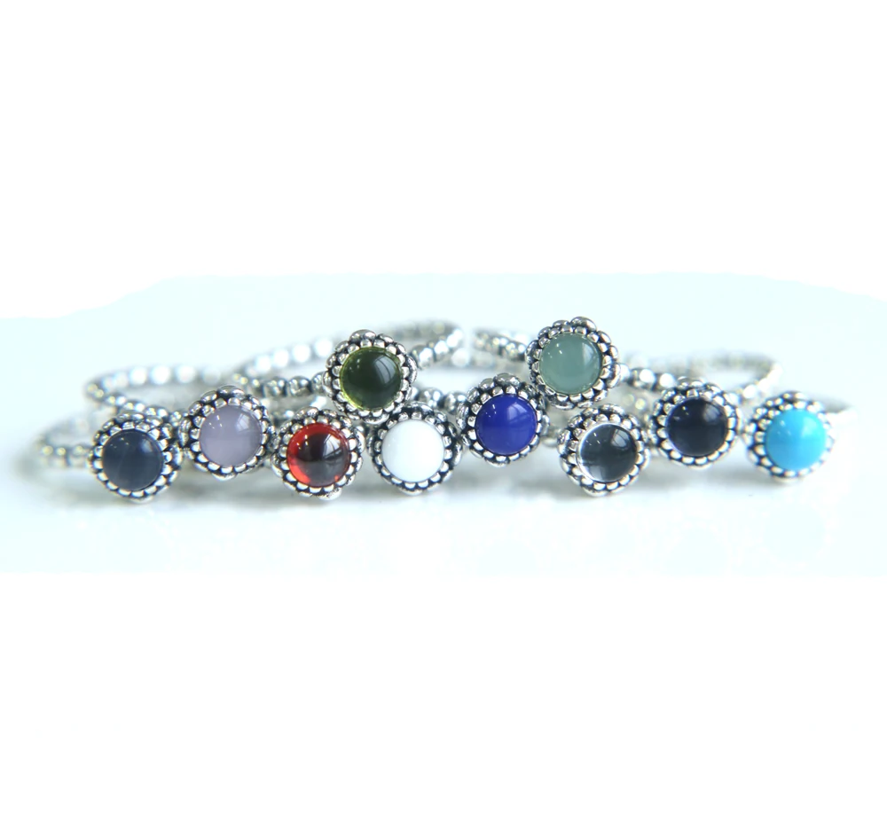 

2017 new arrive 100% 925 sterling silver single stone design birthstone vintage jewelry women ladies european silver ring