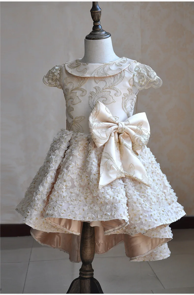 

Pre-order, High-end Golden Princess Party Girls Dress Tutu Sundress Kids Dresses For Girls Wholesale Baby Girl Clothes 3pcs/Lot
