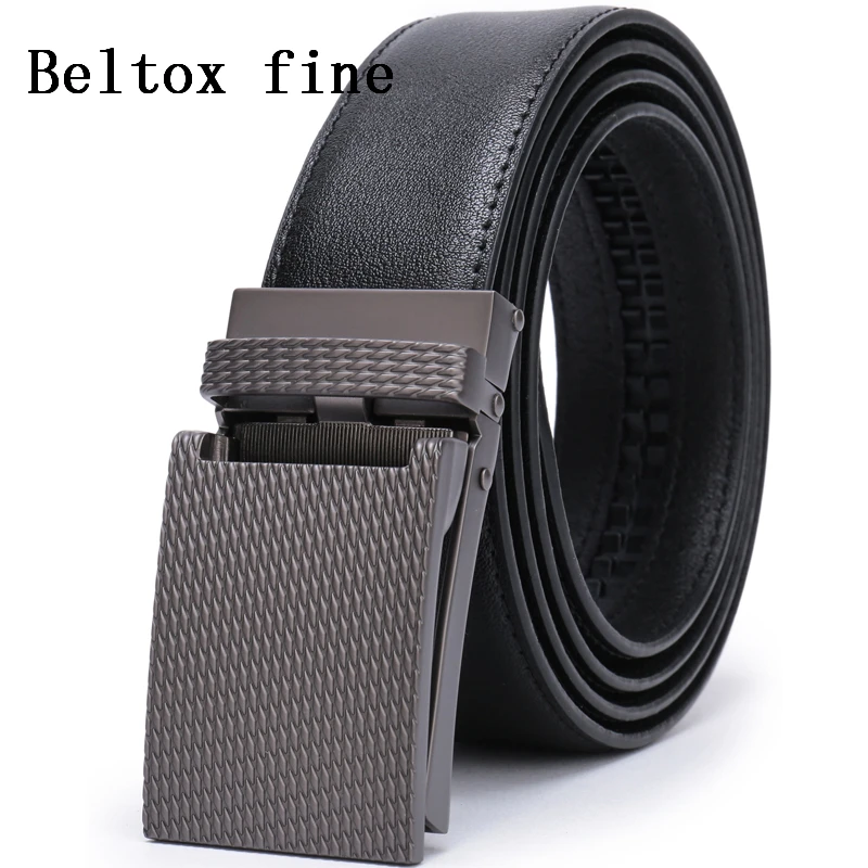 

Genuine Leather belts for Men, 1.3/8 Wide, Casual Ratchet Belt with Automatic Linxx Buckle Big and Tall Belt Ceinture