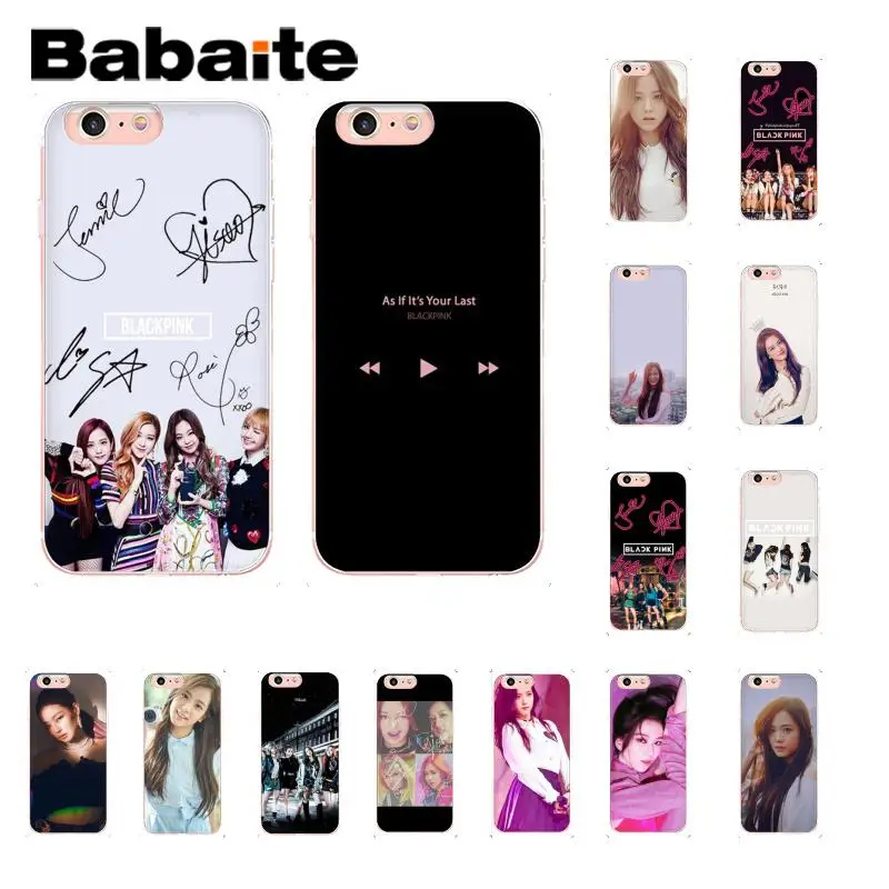 

Babaite BLACK PINK BLACKPINK kpop TPU Soft Phone Case Cover for iPhone 8 7 6 6S Plus X XS MAX 5 5S SE XR 10 Cover Capa