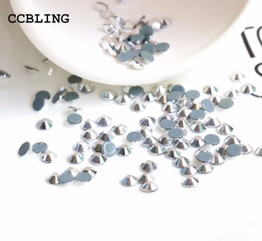 CCBLING Горячая фиксация страз железа на стразах для одежды ss6 ss30 Кристалл DMC серебро