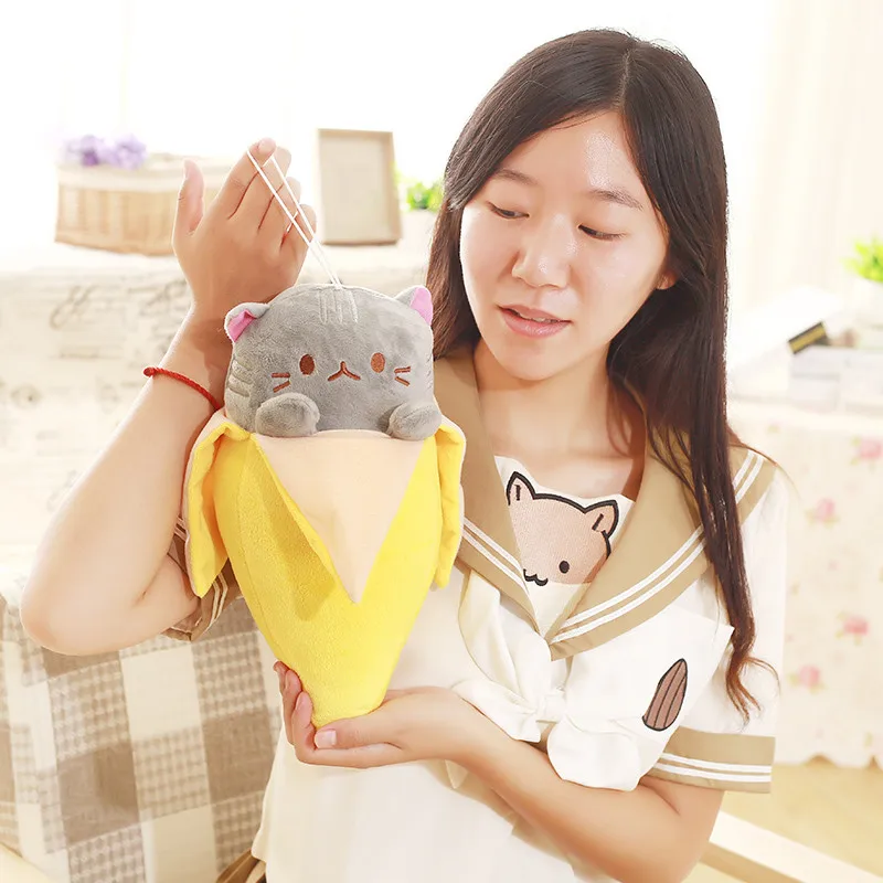30cm/60cm Creative Banana Cat Plush Toys Suffted Soft Kitten Dolls Cute Cat in Banana Kitty Pendant Girls Gift 30cm/60cm Creative Banana Cat Plush Toys Suffted Soft Kitten Dolls Cute Cat in Banana Kitty Pendant Girls Gift