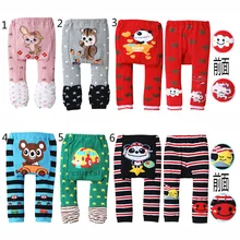 Детские штаны трикотажные штаны с рисунком для мальчиков и девочек леггинсы с эластичной резинкой на талии для малышей Одежда для детей от 3 до 24 месяцев