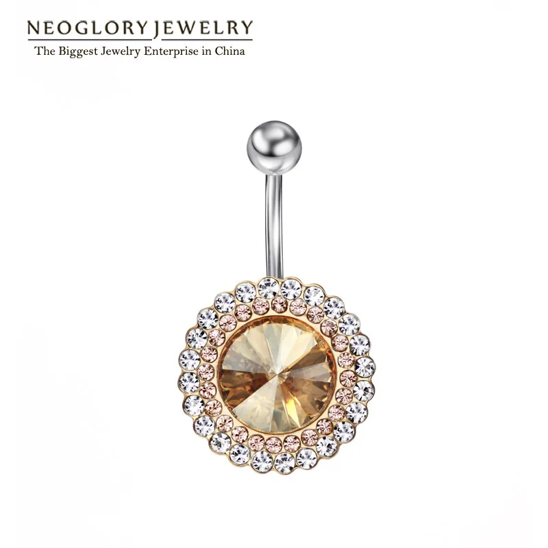 

Neoglory Hot Sexy Fashion Belly Piercing Body Jewelry Navel & Bell Button Rings Rhinestone Summer 2018 New