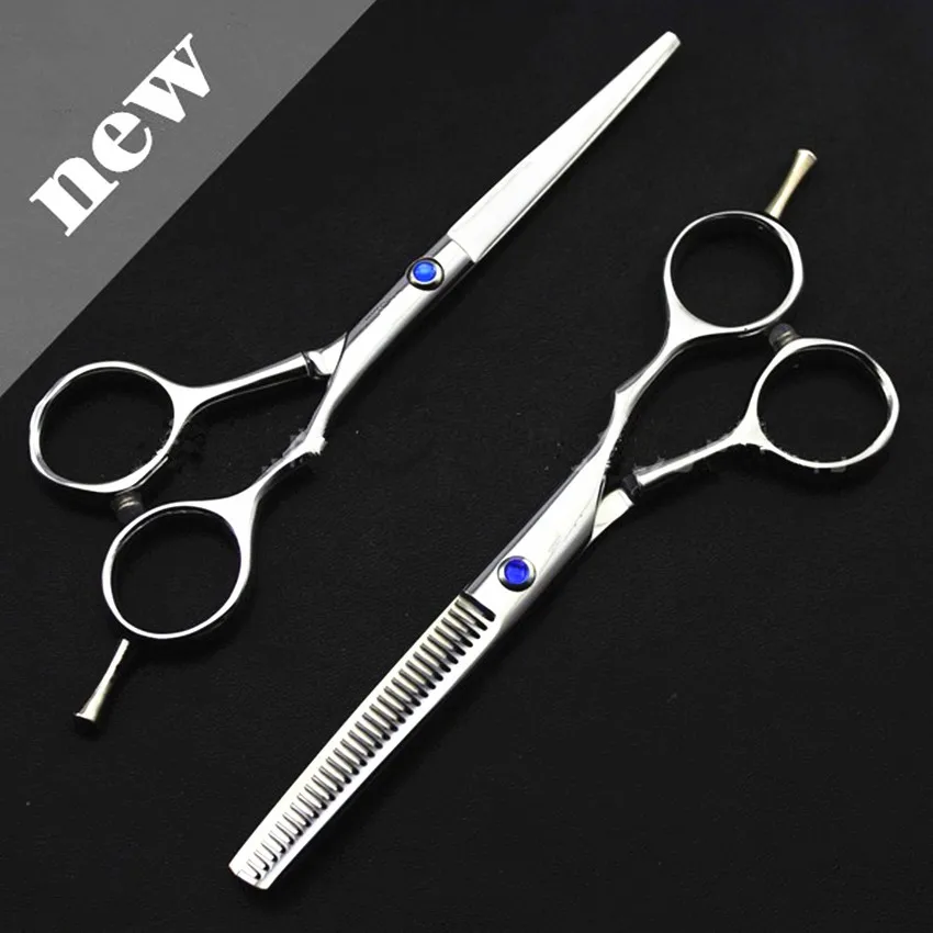 

New professional 5.5 inch japan 440c steel thinning barber makas cutting hot shears cut hair scissors set hairdressing scissors