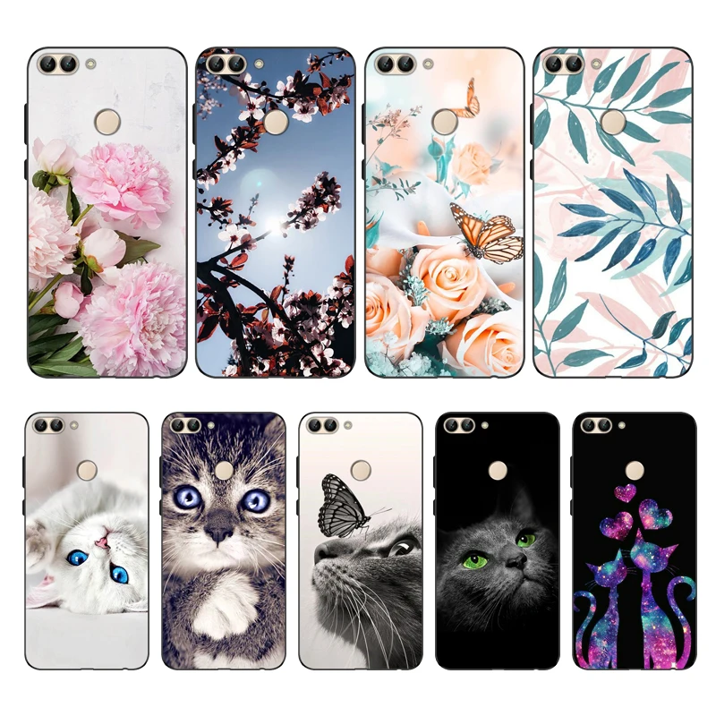 

Black Matte Huawei P Smart Case TPU Soft Silicone Back Cover Phone Case Huawei P Smart Cover P Smart 2018 FIG-LX1 Enjoy 7S Case
