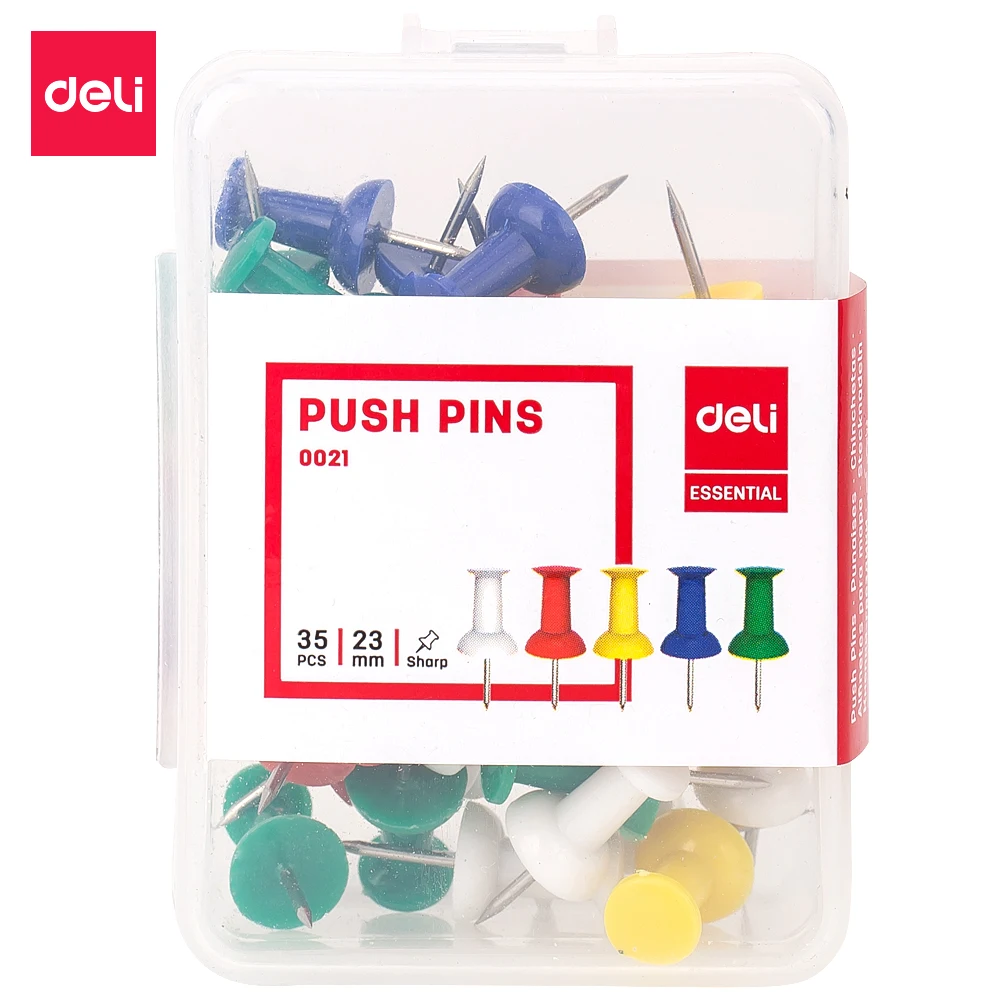 

Deli E0021 35PCS/BOX Push Pin Office Consumable 23mm