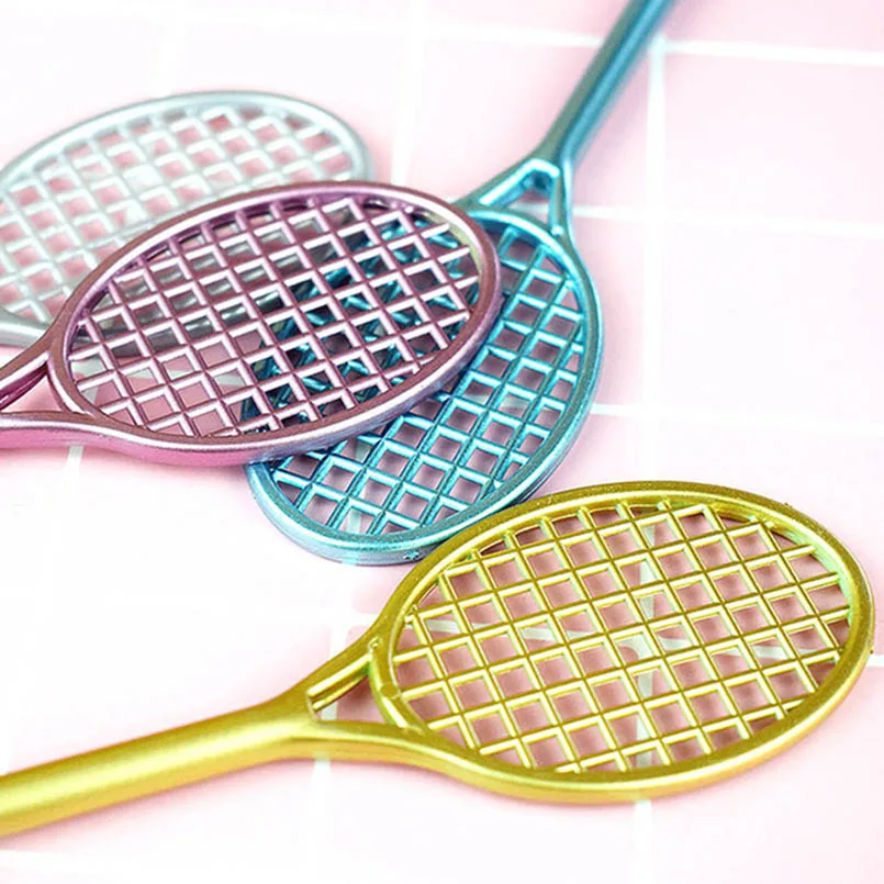

DIY Badminton Racket Function Pen Fluffy Foam Antistress Clear Slime Magnetic Plasticine Cream Keyboard Model For Gift