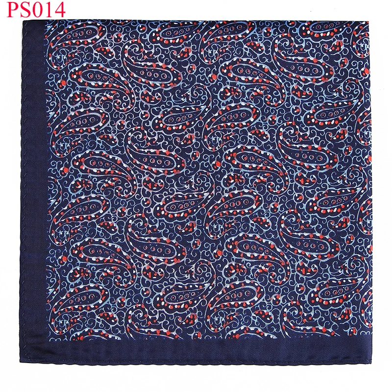 Tailor Smith Для мужчин Paisley Pocket Square микрофибра печати Для мужчин платками синий бордовый Цветочные Платки новый модный мужской костюм Hanky