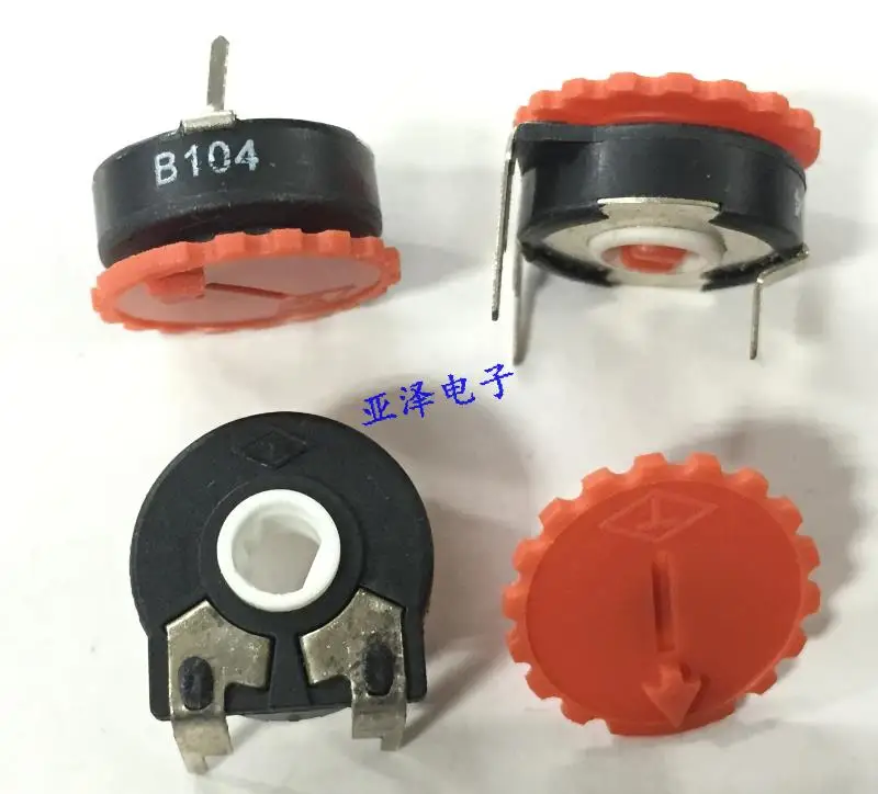 

5PCS/LOT T brand belt Spain potentiometer, PT15-100K adjustable potentiometer, horizontal elliptical hole rotating adjustable re