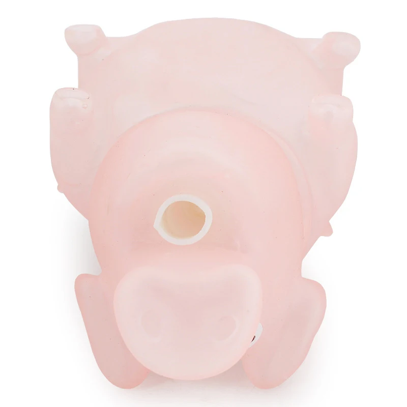 Cute Vinyl Rubber Pig Shape Pet LED Glowing Squeak Toys for Dog Cat Puppy Bite Sound Toys Chew Cleaning Thooth Pet Supplies4