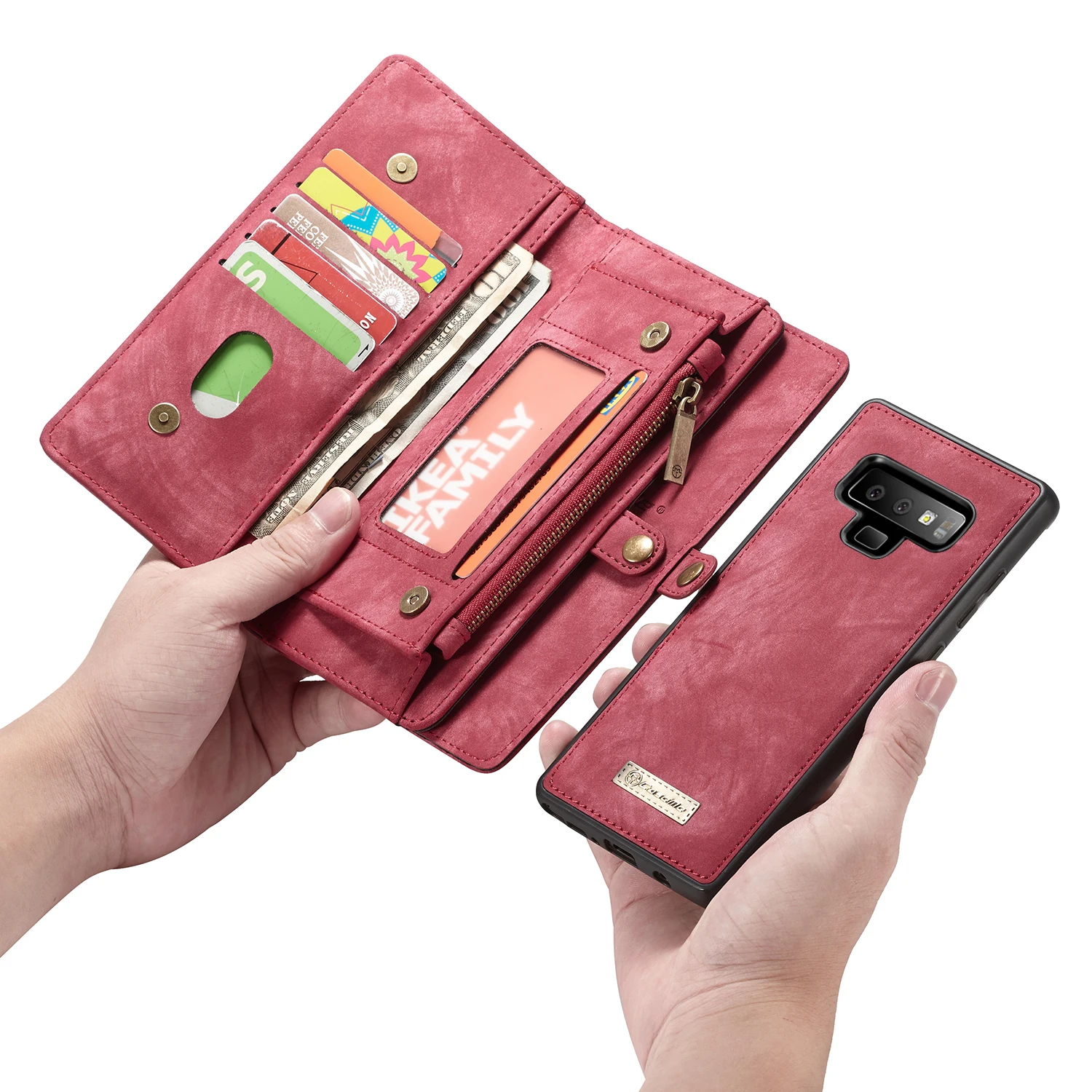 Чехол для samsung Galaxy Note9, 2 в 1, многофункциональный кошелек с отделением для карт, кожаный чехол-книжка, чехол для смартфона samsung Note9