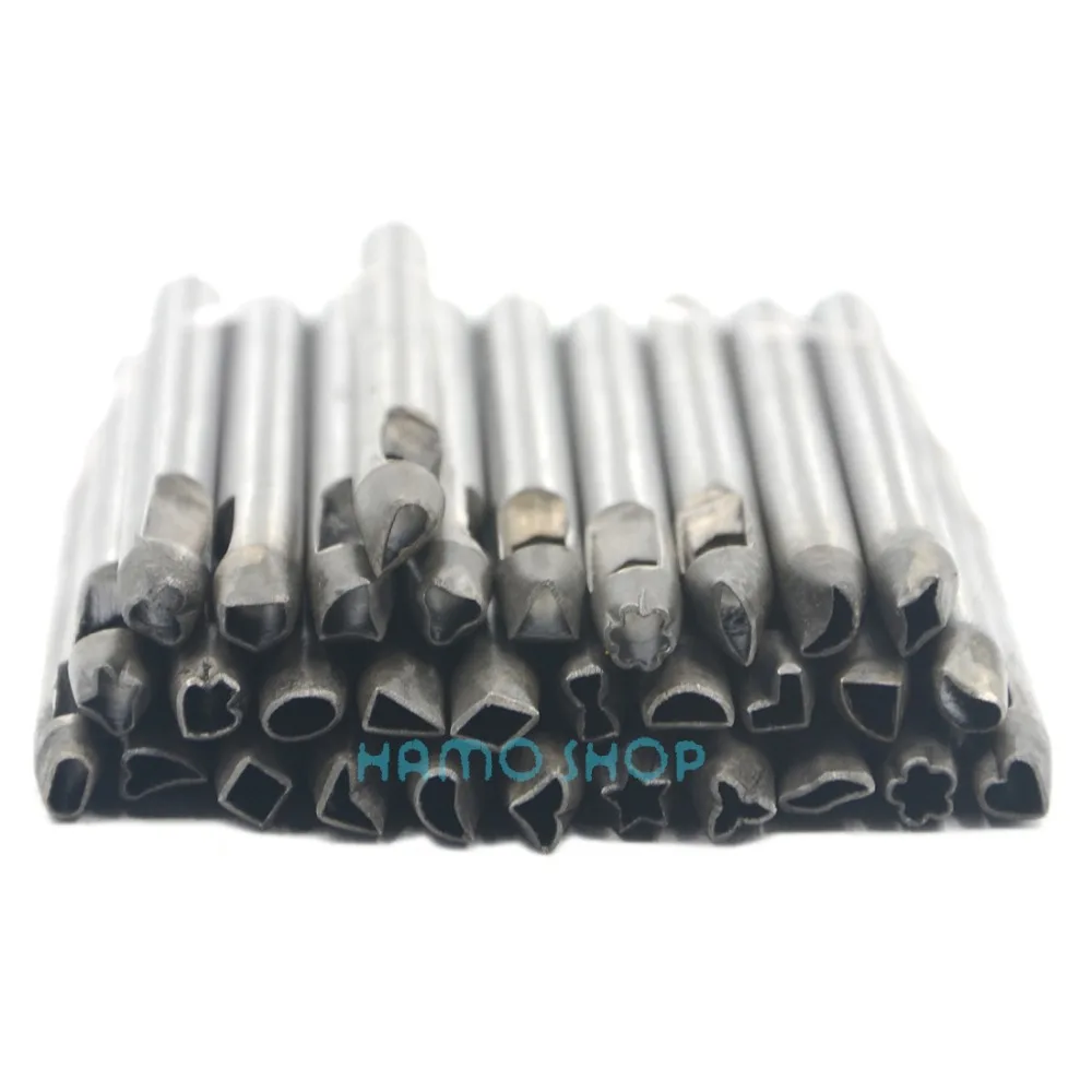 

5mm Set Leathercraft DIY Shaped Hole Wallet Bag Gasket Hollow Punch Tools Kit New