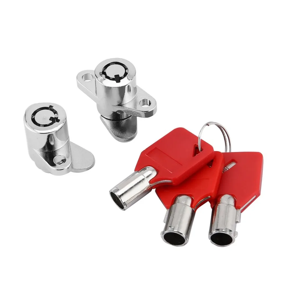 New Motorcycles Red Hard Saddle Bags Locks with Keys Set For Harley