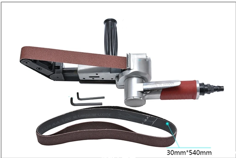 Pneumatic Air Belt Sander air round Tube Sanding polishing Machine