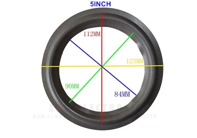 5Inch 10 шт./лот 4 ''5'' 6 ''8'' 10 ''12' 15' 4 дюйма 6 дюймов 12 дюймов кольцо из вспененного материала для динамика боковой бас громкий динамик ремонтная часть - Цвет: 5Inch