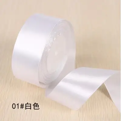 

White Ribbon Apparel Satin Width 40 mm Sewing Fabric Silk Wrapping Decoration Crafts Gifts Wedding Party Supplies 25 yards/lot