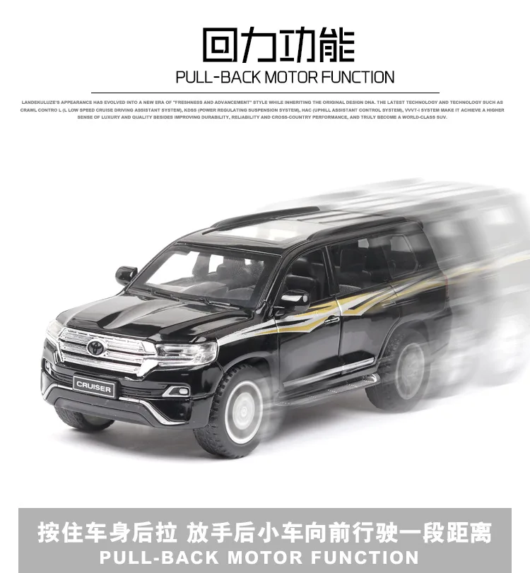 1:32 2019 новый стиль игрушечный автомобиль TOYOTA LAND CRUISER металлическая игрушка из