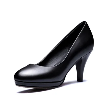 

Maguidern Women Pumps New Office Lady High Thin Heels Elegant Woman Black Round toe Party Shoes