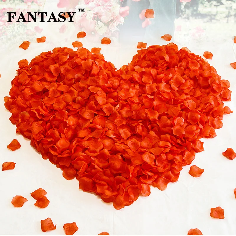 

5000pcs Silk Fake Rose Petals Artificial Petal Marriage Fabric Flower Wedding Aisle Decoration DIY Scrapbooking Atmosphere Props