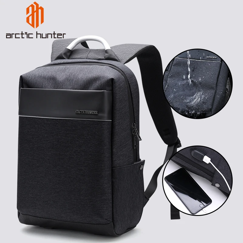 

ARCTIC HUNTER 00218 Rucksack Nylon Mens Backpack Bag Laptop Backpack 15.6 Waterproof USB Charging Travel Backpack Men Mochilas