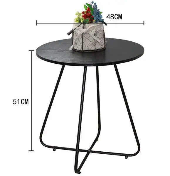 

51*48CM Small Coffee Table Balcony Tea Table Modern Bedside Table Sofa Side Round Table