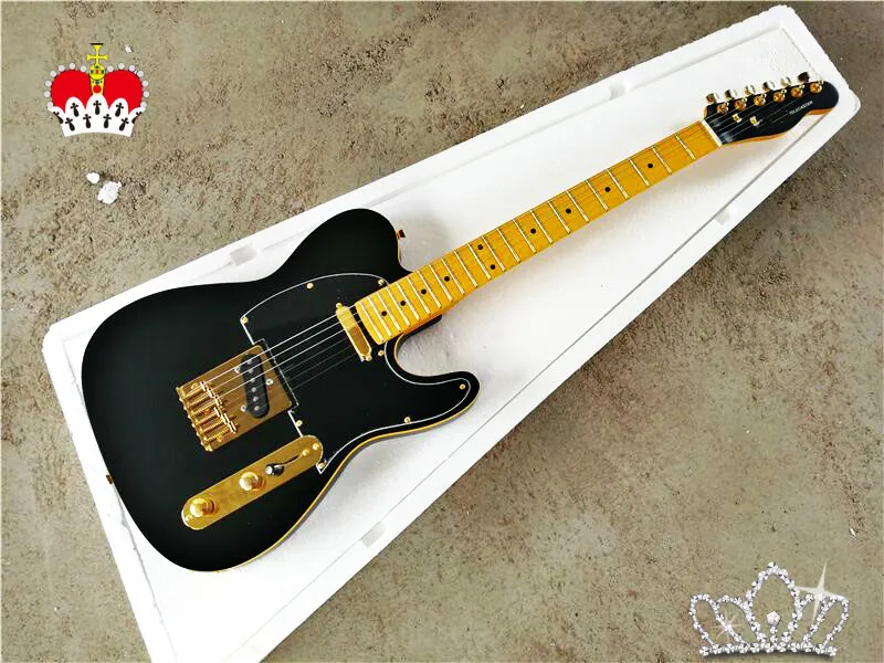 

Top Quality cheap price GYTL-2032 Matte Black color Gold hardware maple fingerboard beautiful TL Electric Guitar, Free shipping