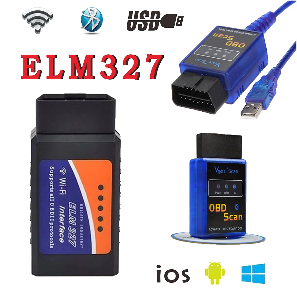 Цена за 2017-3 шт. ELM 327 WI-FI USB Автомобиля Диагностический Инструмент OBD2 OBD-II ELM327 V1.5 Bluetooth Автомобилей Интерфейс Сканера Работает на Android IOS Цена за 2017-3 шт. ELM 327 WI-FI USB Автомобиля Диагностический Инструмент OBD2 OBD-II ELM327 V1.5 Bluetooth Автомобилей Интерфейс Сканера Работает на Android IOS