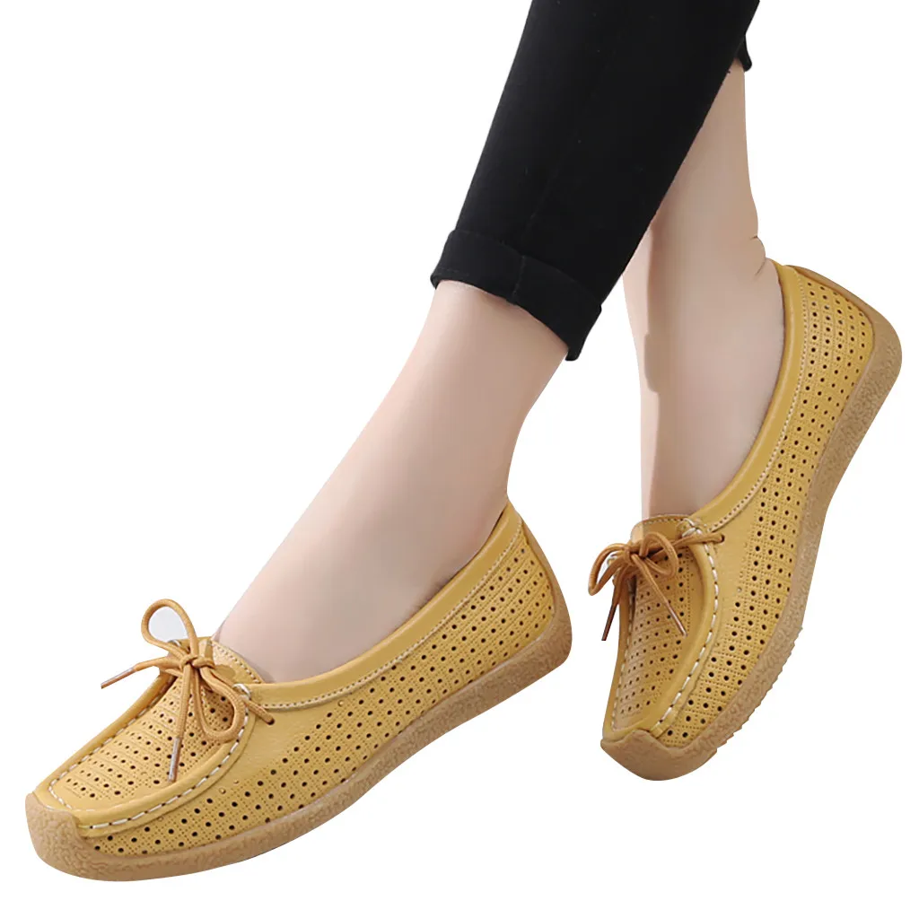 Удобные повседневные туфли лодочки с бантом большие размеры chaussures femme