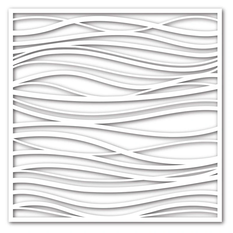 Wave Line Plastic Stencils For DIY Scrapbooking Decorative Embossing Suit Paper Card Die Cutting Templates Drawing Sheet 2018