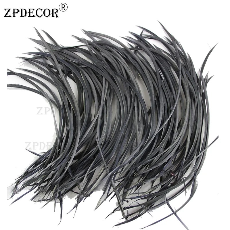 Wholesale Top Quality Goose Biots Feathers for crafts plumes 4-8inch/10-20cm DIY Jewelry Plume Feather Wedding Home decoration - Цвет: Серый