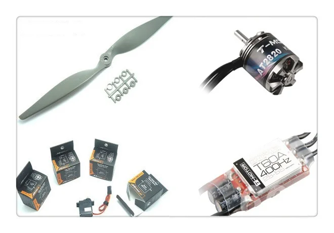 

Super power combo ( Motor ESC Prop and Servos kit) for 2013 new skywalker/2014 skywalker 1800 T-motor AT2820 kv830 60A ESC MD933