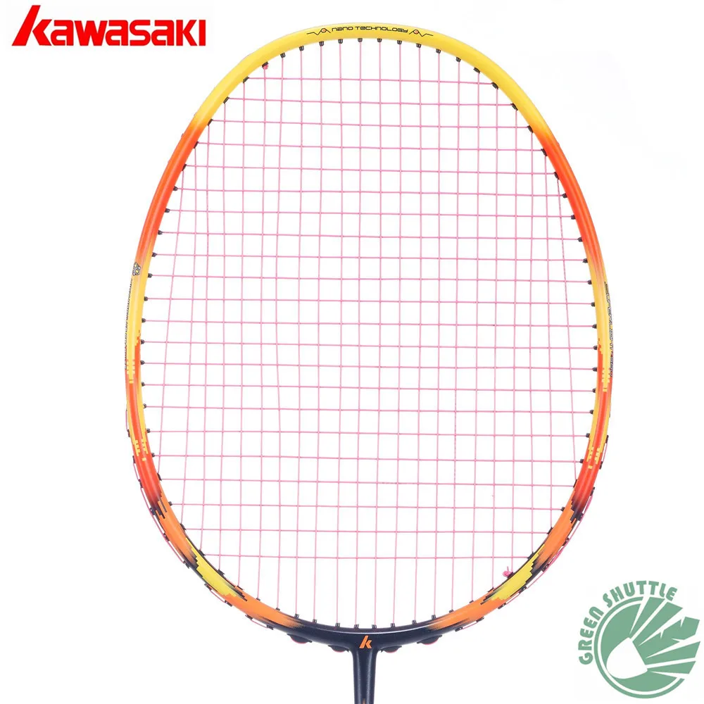 

Only 73g 6U Kawasaki Super Light 680 580 Badminton Racquet 30T Aerofoil Frame Badminton Racket 100% carbon With Free Grip