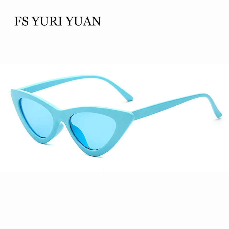Fashion Women Cat Eye Sunglasses Brand Designer Small Size Frame Color Lenses Sun Glasses UV400 2017
