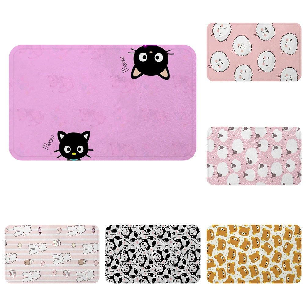 

Cartoon Cat Rabbit Sheep Bunny Art Cool Mat Bath Carpet Decorative Anti-Slip Mats Room Car Floor Bar Rugs Door Home Decor Gift