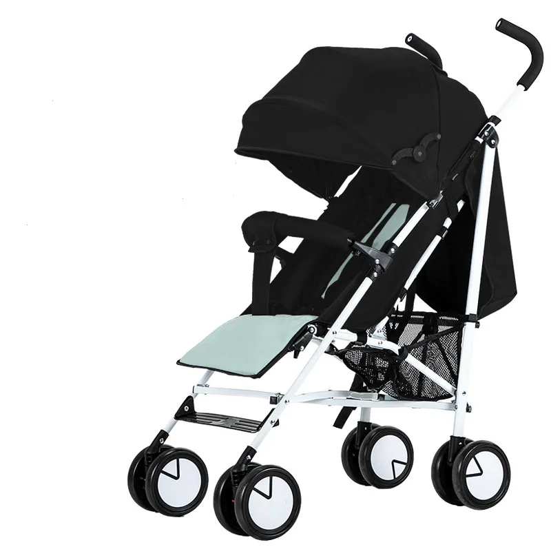 Легкая детская коляска, может лежать, складывается, портативный амортизатор, детский зонтик, коляска для новорожденного ребенка - Цвет: Золотой