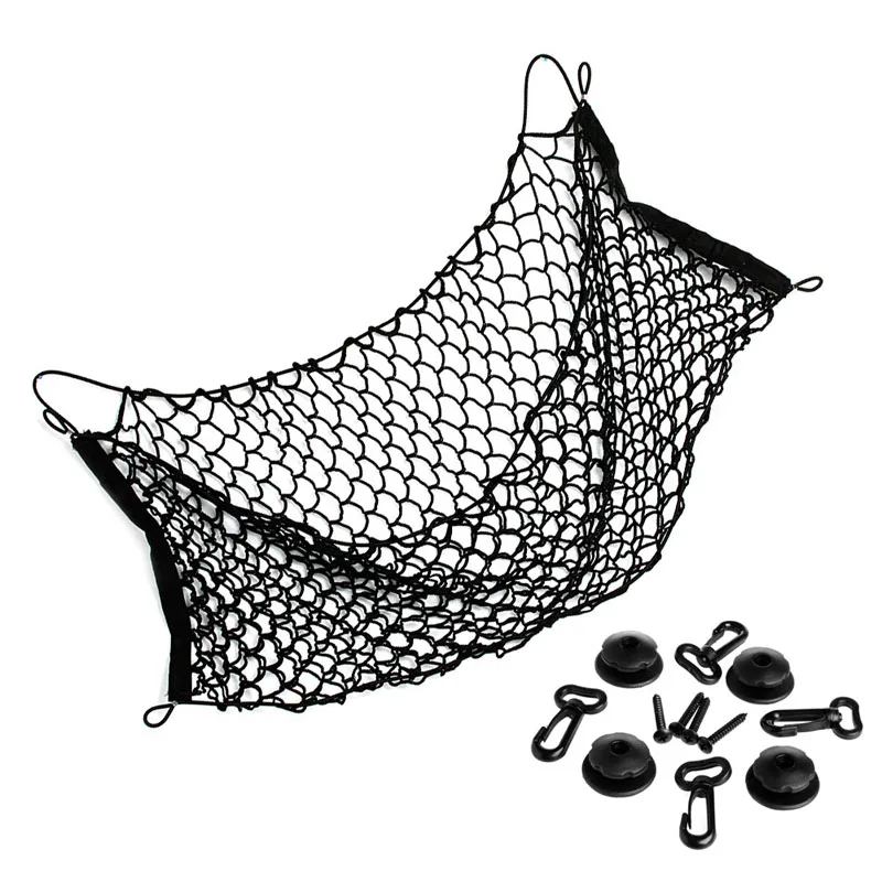 Trunk Car Rear Cargo Organizer Storage Elastic Carrier Mesh Net Nylon 90x40cm Car Interior Storage Bags Stowing Tidying