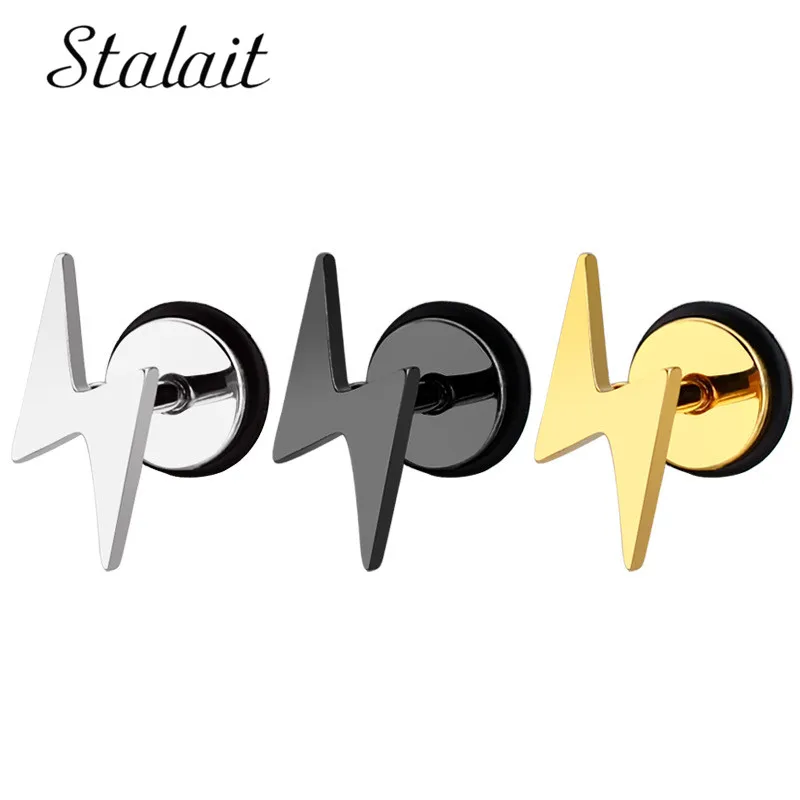 Высококачественные серьги-гвоздики в стиле панк из нержавеющей стали с молнией для женщин и мужчин, круглые черные серьги в форме торта