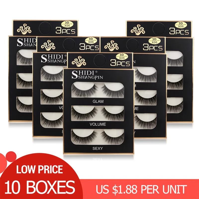

Wholesale False Eyelashes 10 Boxes Mink Eyelashes Natural Long False Lashes Wholesale 3d Mink Lashes Eyelash Extension Makeup