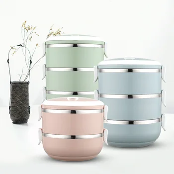 

Natural Nordic Design colorful Portable stainless steel lunch box Bento Box combination container for food thermal insulation