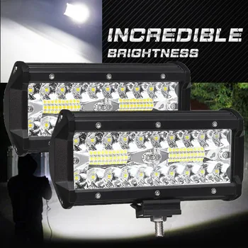 

2pcs 7inch 120w LED Light Bar combo beam LED Lights Driving Lights Waterproof Led Work Fog Lights for Truck Car ATV SUV