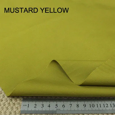 Хлопок, однотонный поплин, черный, синий, горчичный, желтый, серый светильник, ткань для одежды ручной работы, платье, рубашка, блузка, брюки - Цвет: mustard yellow