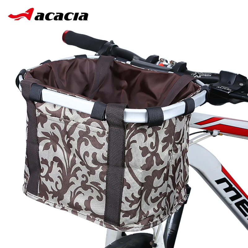 

Folding Portable Bike Handlebar Basket Cycling Top Tube Frame Front Carrier Bag Waterproof High Capacity Bicycle Basket Pouch