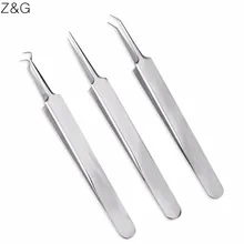 3 шт./компл. для удаления угрей, пинцет, очистяющий профессональная угри, прыщи, инструмент для удаления Нержавеющая сталь средства по уходу за лицом