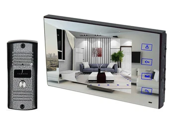 

XINSILU Home Security Doorbell Mirror Panel 7" Hands-free Monitor Video Door Phone Intercom System w/t 700TVL Outdoor Camera 1V1