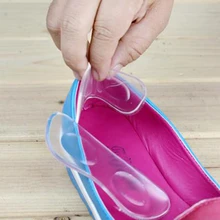 1 пара силиконовых гелевых стелек с подошвенным фасциитом для облегчения боли в пятке, кожи, трещин, гелевая стелька для пятки, силиконовые подушечки для ухода за ногами