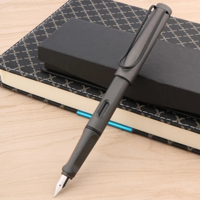 Ручка перьевая матовая серая 0 38 мм с чернилами|fountain pen|ef fountain penpen pen |