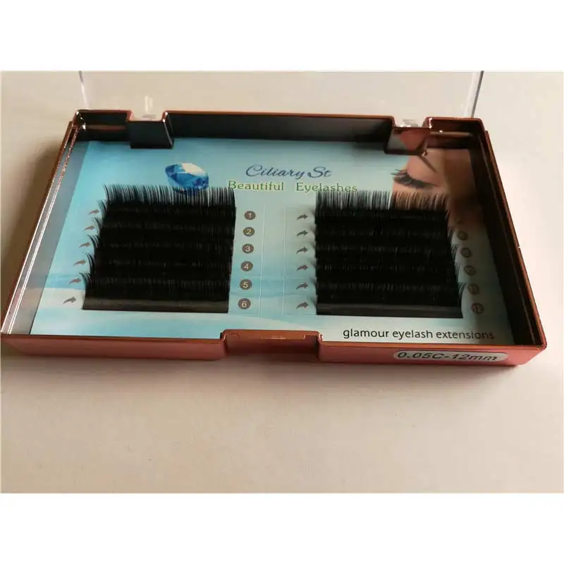 

12 Lines/Tray C Curl Eyelash Extension Volume Eyelashes Makeup Natural Lashes Pro Artificial False Eyelashes For Building Cilia