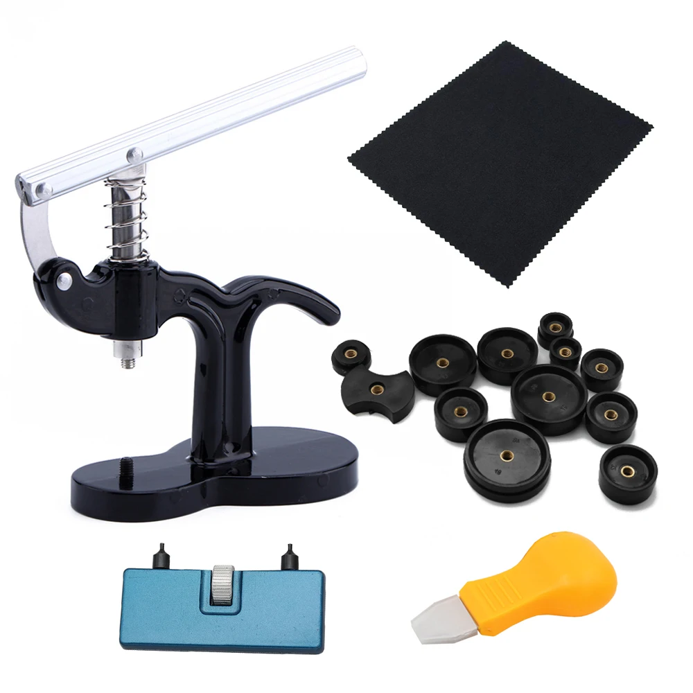 

16PCS Professional Watch Press Kit Set Battery Replacement Changing Watch Tool Kit Fitting Dies For Watch Back Remover Repairing