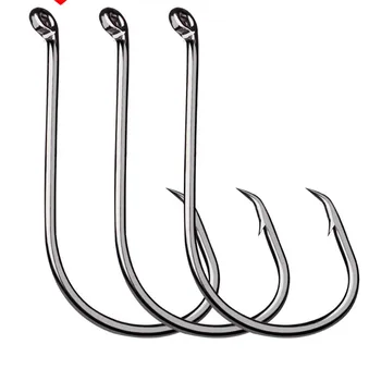 

10pcs/lot High-Carbon Steel Fishhook Barbed Hooks High Quality Bait Holder Single Fishing Hooks With Hole For Fishing Accessorie